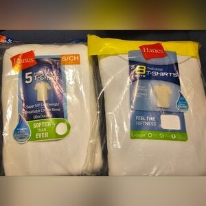 2 Pack Bundle - Hanes Boys' 8pk Amd 5pk =13 Tshirts Crew Neck Size Small 6-8